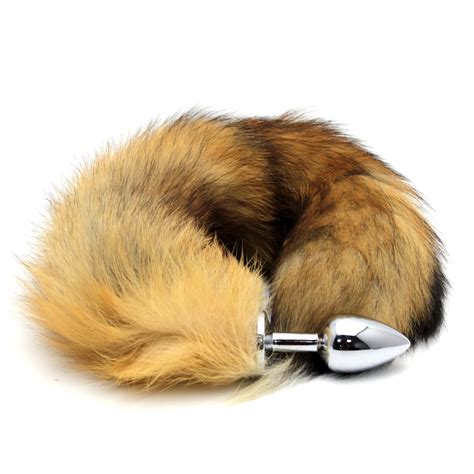 fox butt plugs|Real Fox Fur Tail Stainless Steel Anal Plug Set